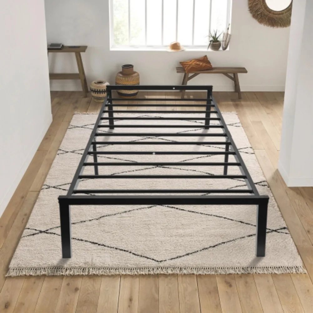 

Metal Bed Frames, 14 Inch High Heavy Duty Platform Bed Mattress Foundation with High Load Capacity 440Lbs and Steel Slat Support