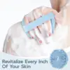 Antimicrobial Silicone Body Scrubber,Exfoliating Body Wash Scrubbers for Sensitive Skin,Shower Body Brush,Gentle Massage 3