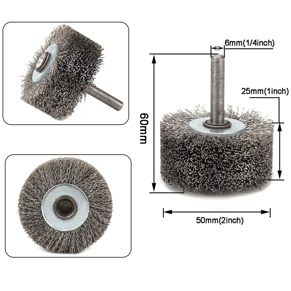Wire Brush 50/75/100mm Steel Wire Brush Wheel Brush Rotary Tools Metal Rust Removal Polishing Grinder Rotary Tools Accessories