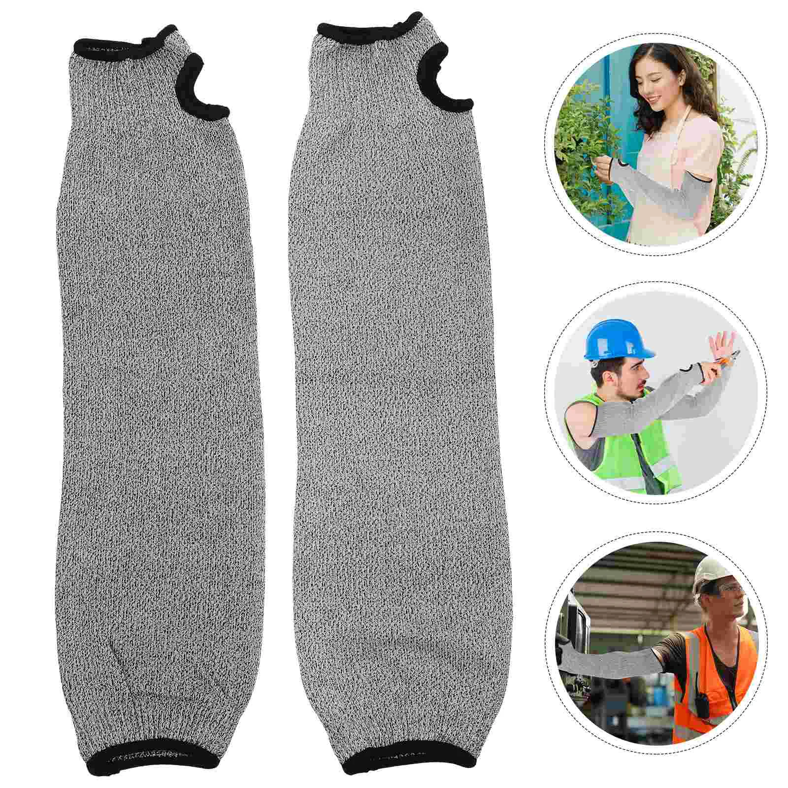 2Pcs Cut Resistant Arm Sleeves Arm Protective Covers Anti-cut Forearm Sleeves Arm Sleeves welder s leather anti scalding sleeve cover arm guard flame retardant high temperature resistant welding clothes arm sleeves