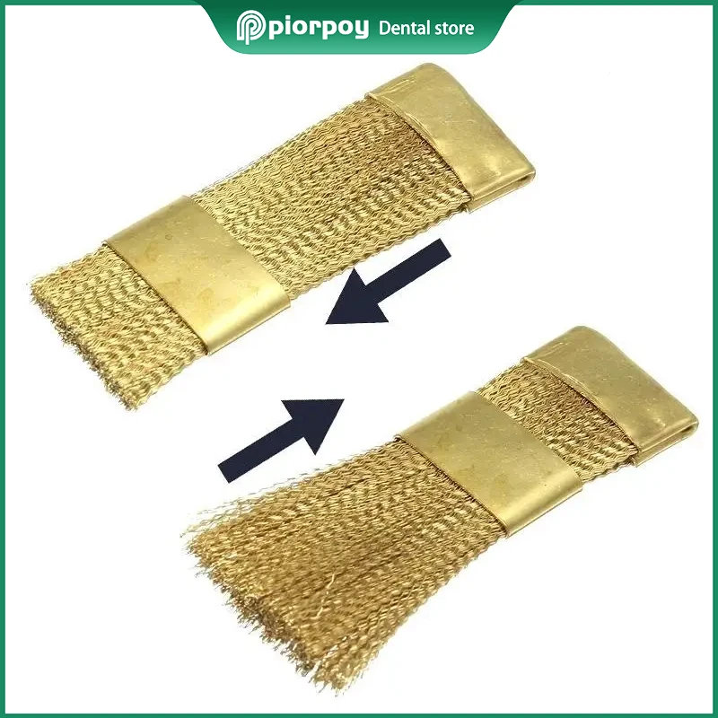 

PIORPOY Dental Bur Cleaning Brass Wire Brush Copper Wire Brushes Dentisty Copper Wire Brushes Files Stand Cleaning Tools