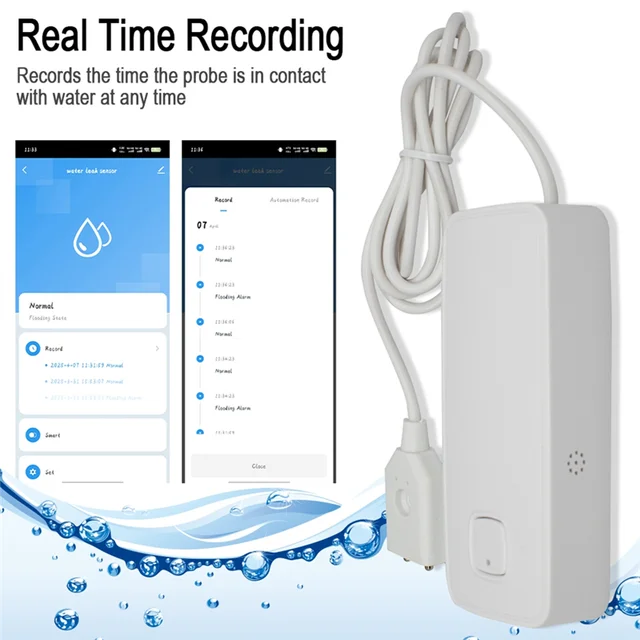 ABUO-Smart Switch Water Leakage Sensor Water Leakage Detection Alarm Detector Advanced Leak Detection 2