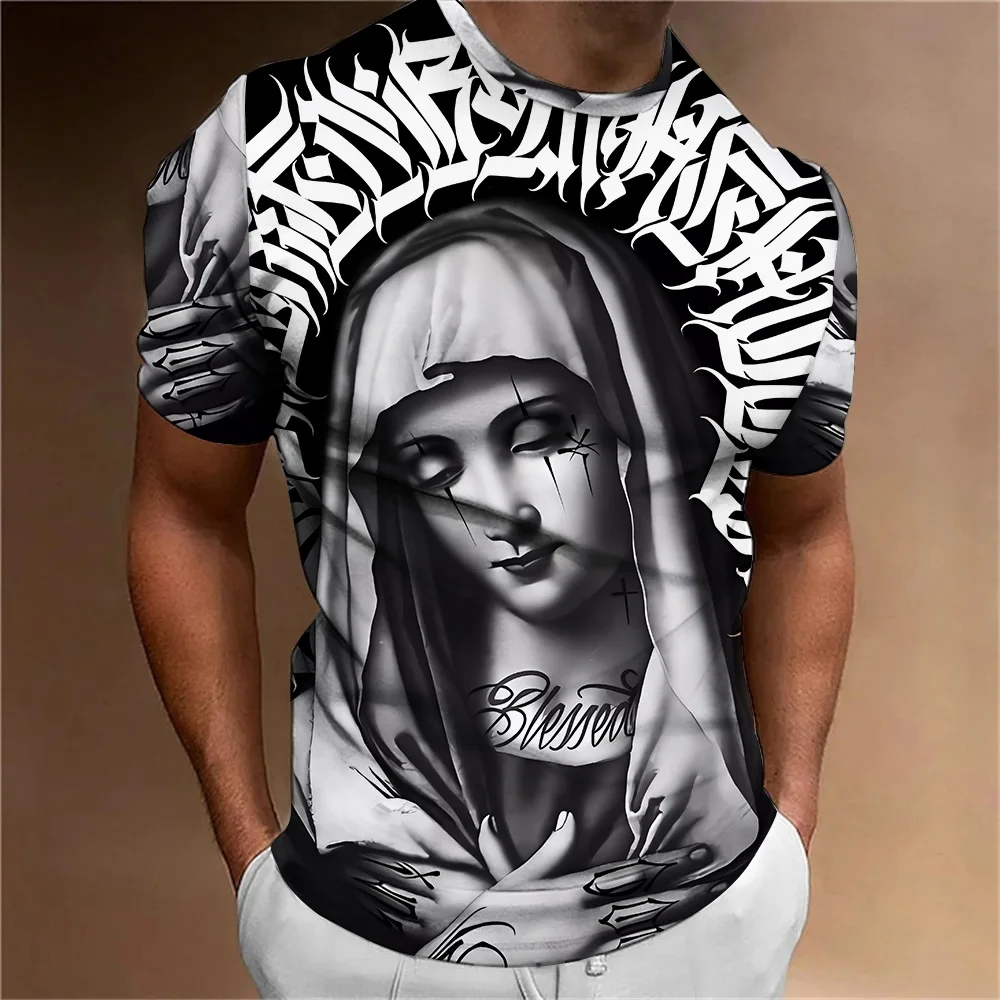 

Men's Summer New Personalized Creative 3D Printing Pattern T-shirt Large Short Sleeved Men's Summer Clothing First Choice