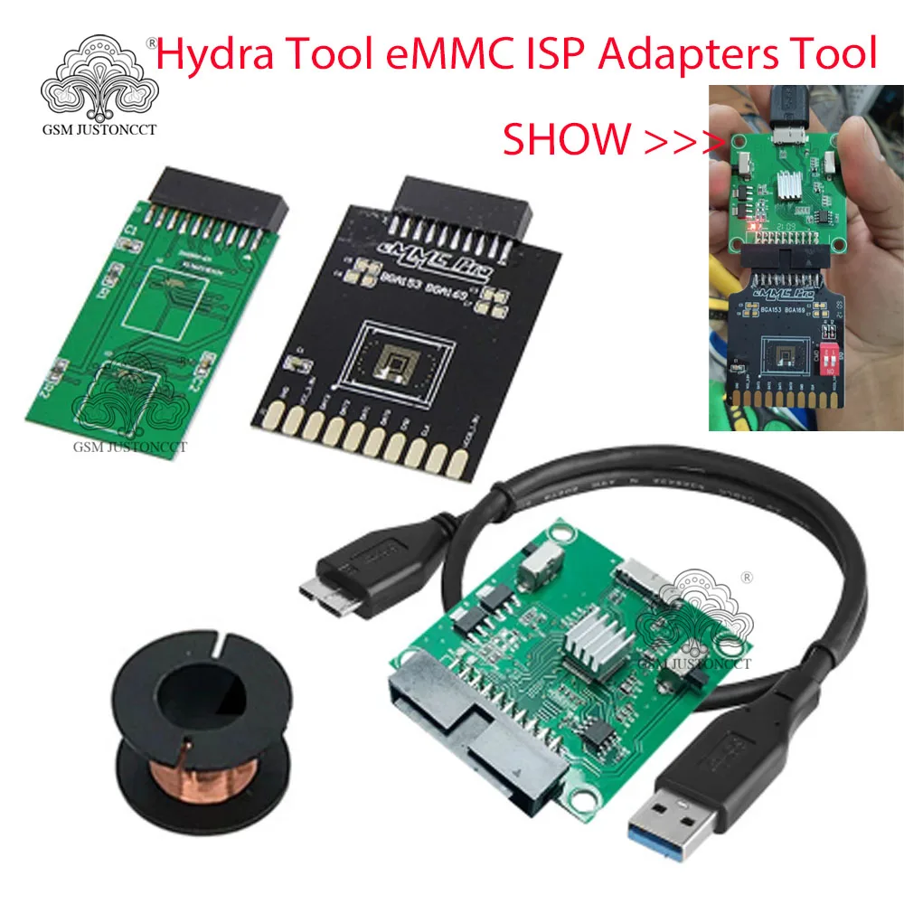 2022 новые оригинальные адаптеры HYDRA eMMC ISP инструмент BGA153 BGA169 BGA221 BGA162 разрывная
