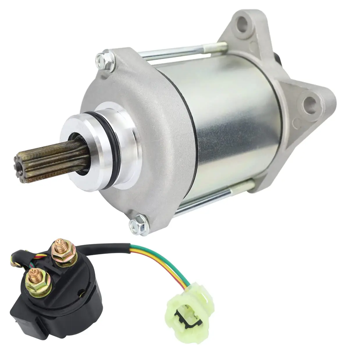 Starter Motor & Solenoid Relay & Ignition Switch For Honda