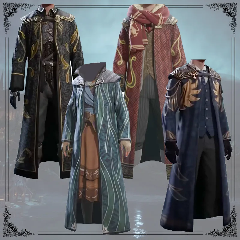 GameLegacyHouseFanaticSchoolHoodedRobeWizardCosplayMenCostume