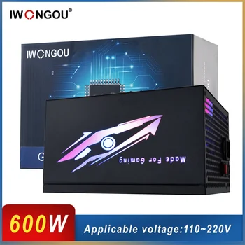 IWONGOU 전원 공급 장치 PC 소스, 850w 80 플러스 골드 ATX 3.0 Pci-e5.0 850w 폰테 액티브 PFC 110V 220V 게임용 PSU, 500w, 600w, 700w, 800w