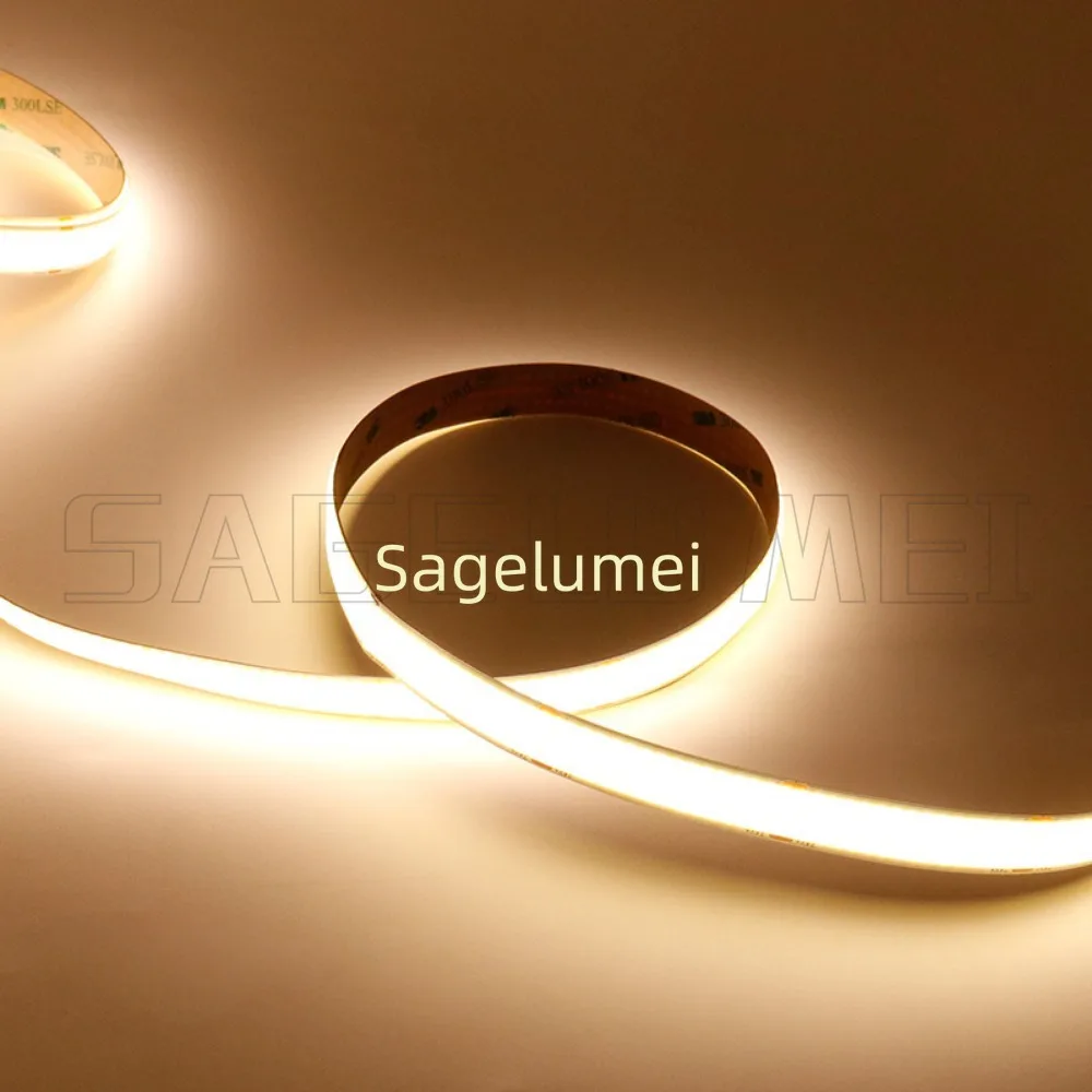슈퍼 브라이트 DC24V 5M 960LEDs/m COB LED 스트립 라이트 슈퍼 브라이트 3000/4000/6000K 고밀도 유연한 RA90 LED 조명 테이프