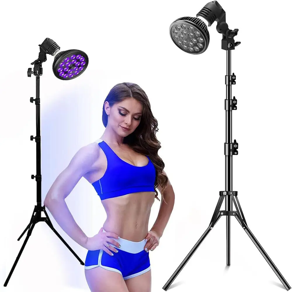 54W Tanning Lamps for Home Full Body&Face 18PCS LEDS Solarium Lamp Wavelength 450nm & 850nm Blue Light Skincare Sun Lamp