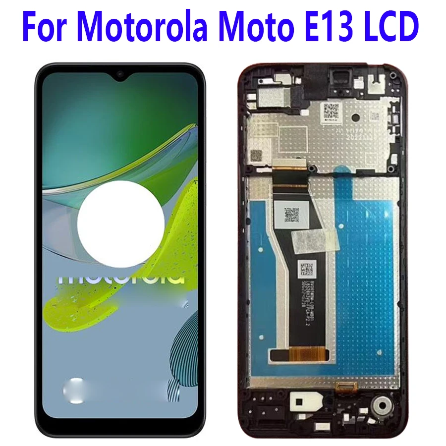 

6.5“ New For Motorola Moto E13 LCD Display Screen Sensor Panel Digiziter Assembly For Motorola Moto E13 LCD With Frame