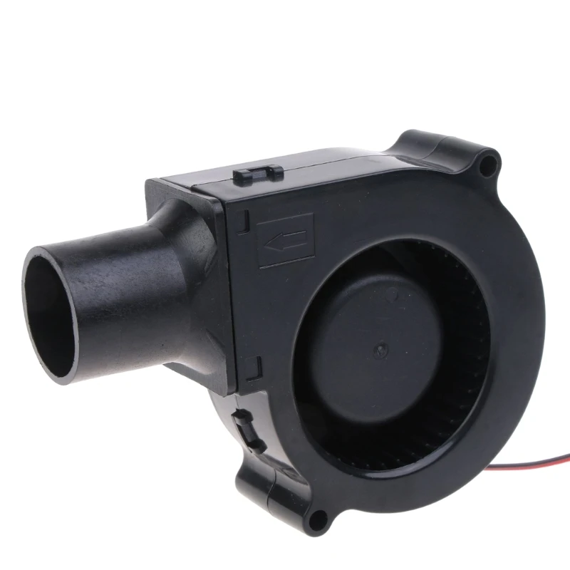Bbq Fan Air Blower BBQ Fan Cooling 7530 Air Blower for DC12V 1.5A Brushless 2Pin Connector 2500R Fans 75x75x30mm with Air Duct 87HA