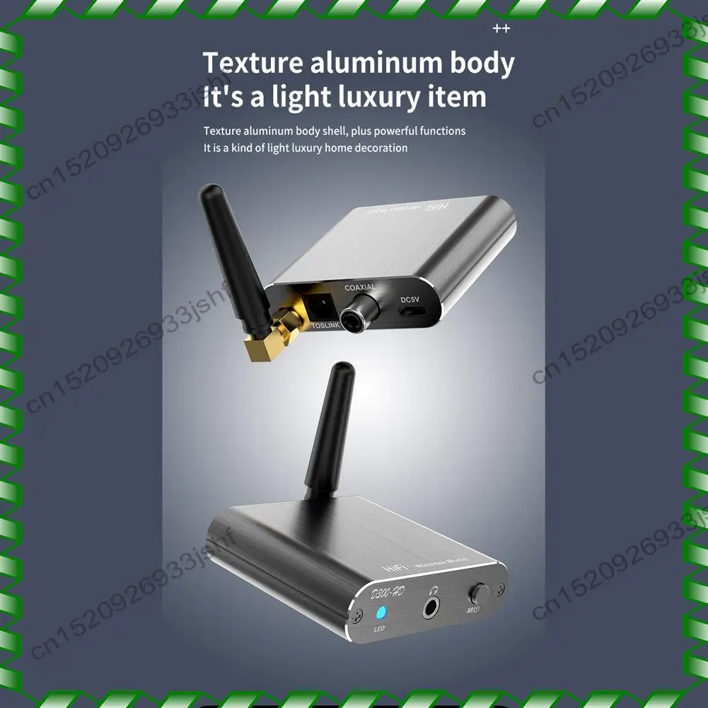 -BOFF D300 무선 수신기 APTX-HD BT 5.2 Hifi 스테레오 오디오 어댑터 헤드폰 TV Amplifi 용 새로운 지원 동축 광섬유