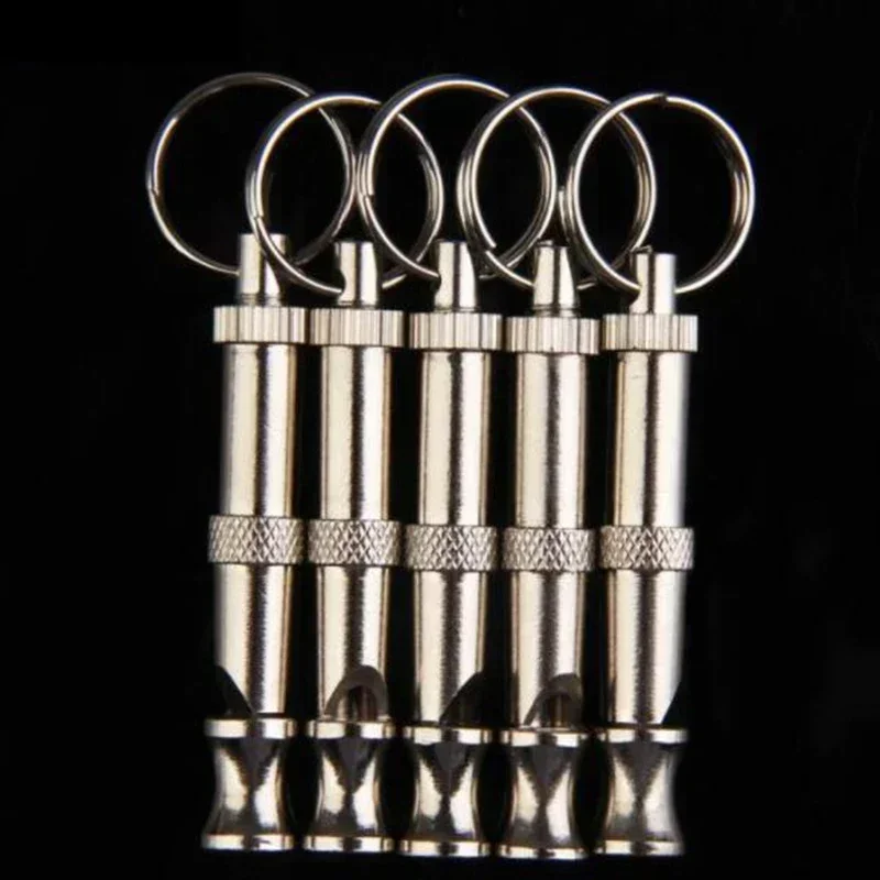 Puppy Pet Dog Whistle Two-tone Ultrasonic Flute Stop Barking Ultrasonic Sound Repeller Cat Training Keychain dog whistle