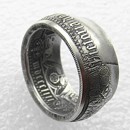 

Handmade Ring Coin By GREAT BRITAIN Victoria ‘Head’1853 AR Gothic 1 Crown copper-nickel alloy In Sizes 8-16