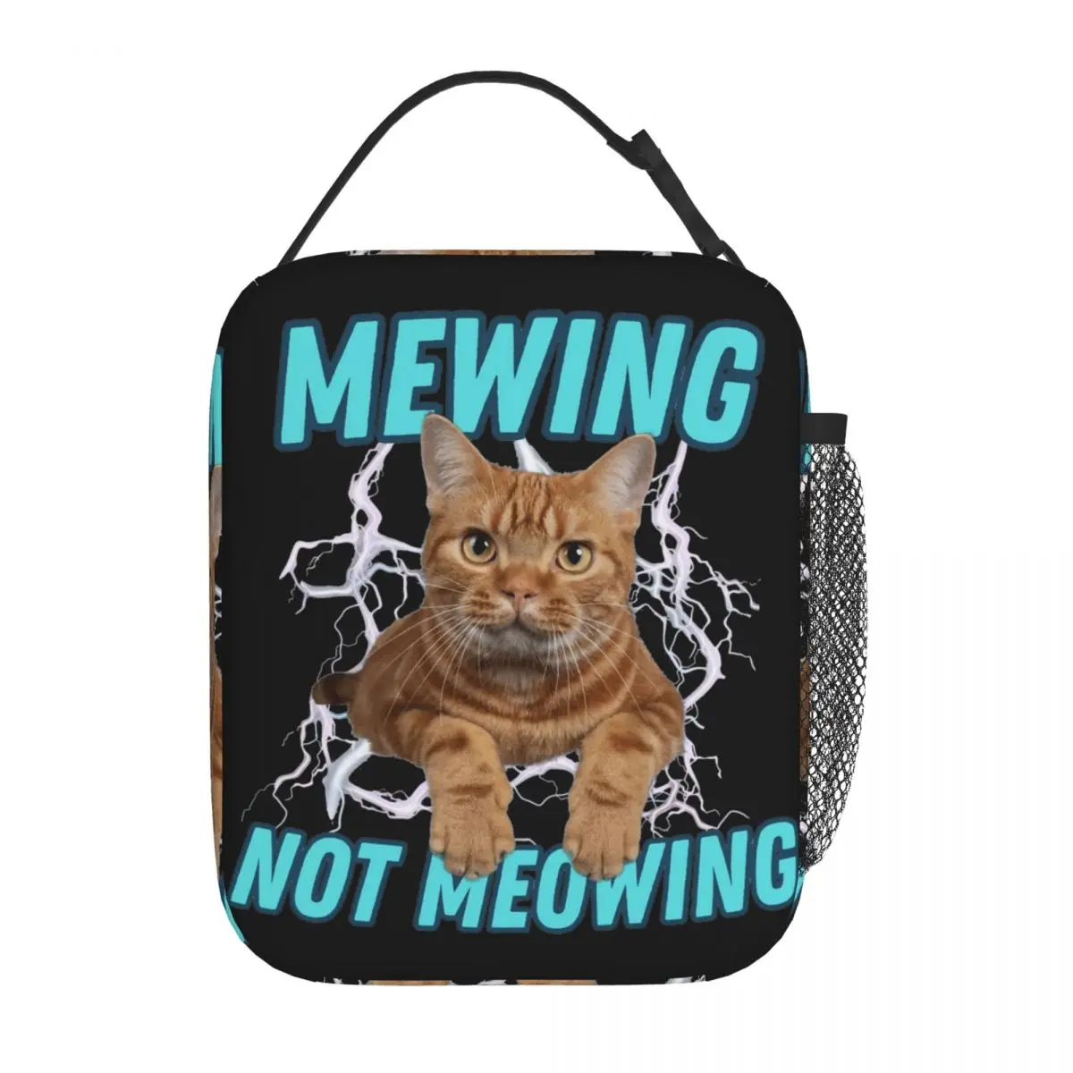 thumbnail image 1 of Bolsa térmica para el almuerzo Yangshaomei diseño de gato maullando enfriador portátil, 1 of 4