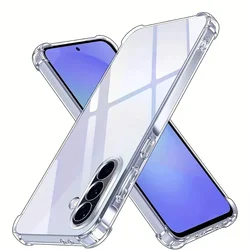 Clear Soft TPU Phone Case - Silicone Back Cover Shell Capa - Samsung M36 5G (Clear)