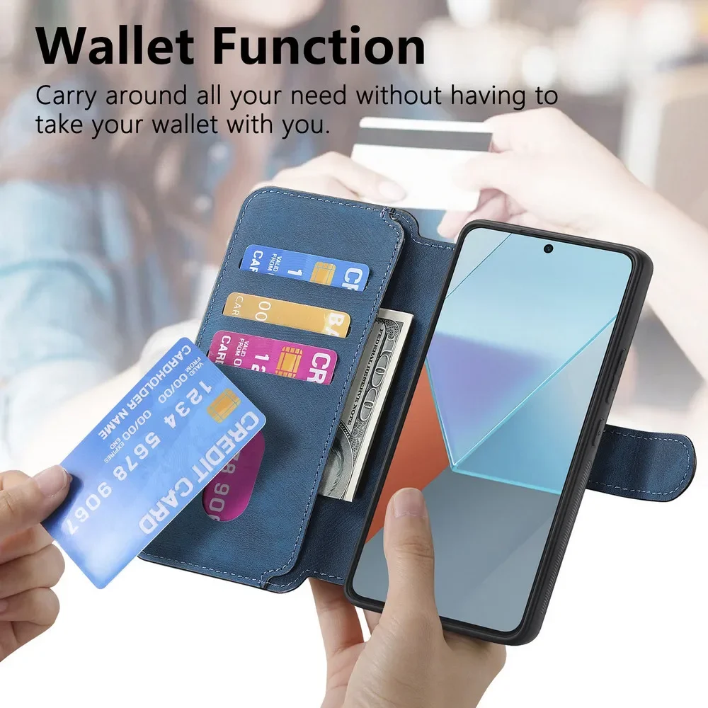 Magsafe Flip Leather 2-in-1 Magnetic Wallet Card Holder Phone Case Bag