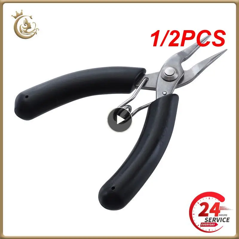 

1/2PCS tainless Steel Mini Jewelry Pliers Needle Nose Pliers Round Nose Pliers Wire Cutter for Jewelry Making Repair Hand