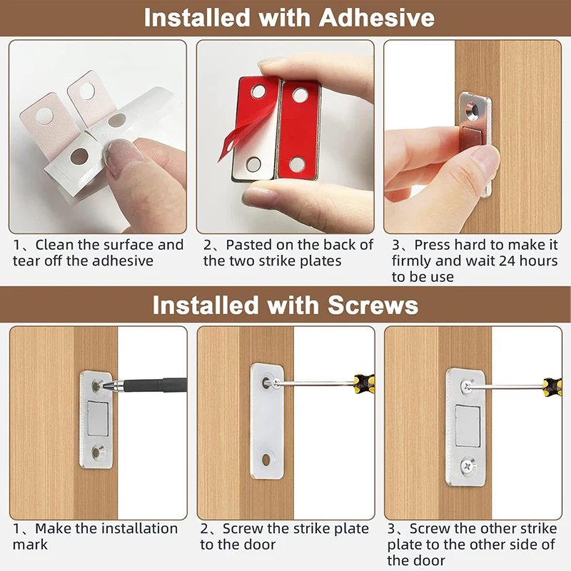 Cabinet Door Magnets Door Closer Magnetic Drawer Catch Heavy Duty Kitchen Magnets Closures Wardrobe Closet Closer