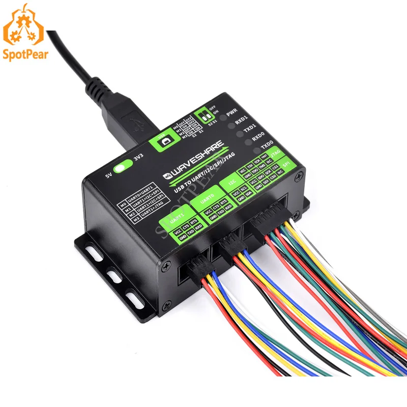 Conversor Usb para Uart I2c Spi Jtag Suporta Múltiplas Interfaces Compatível com 3.3v 5v Múltiplos Circuitos de Proteção