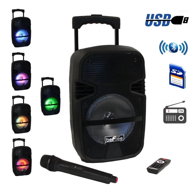 

beFree Sound 8 Inch Portable Bluetooth PA Speaker System Bluetooth Speakers