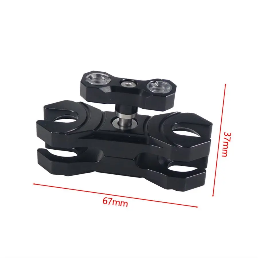 Magic Arm 360 Rotation Double Ball Head with Arri Pin 1/4 3/8 Screw Adapter for