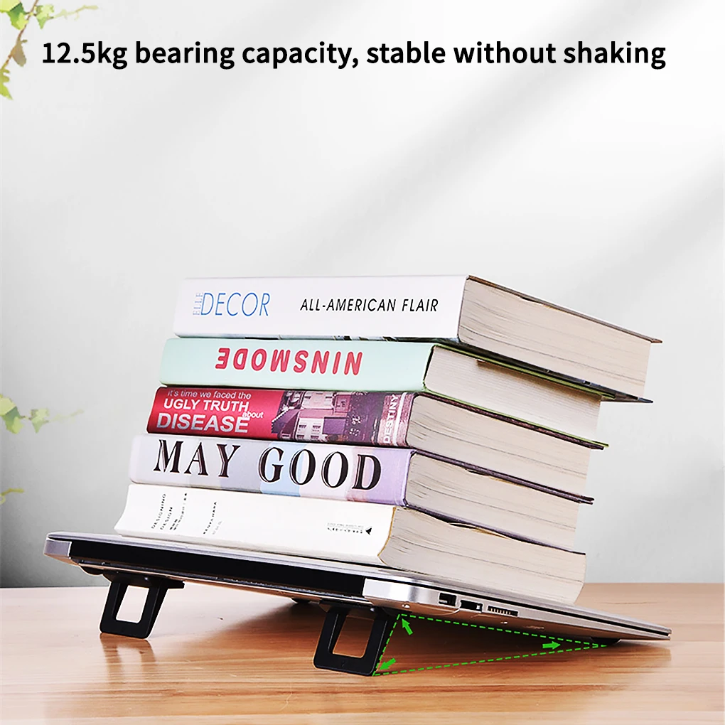 1 Pair Portable Laptop Bracket Holder Folding Desktop Notebook Rack Stand Support Pro Non-slip Cooling Bracket