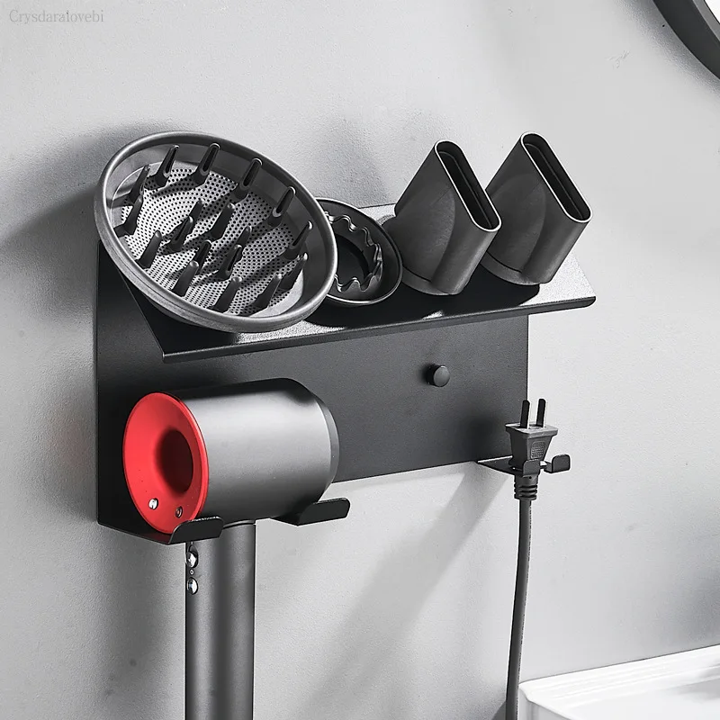 

Держатель для сушилки Dyson Supersonic, настенный держатель для волос, черный, с широкими зубьями