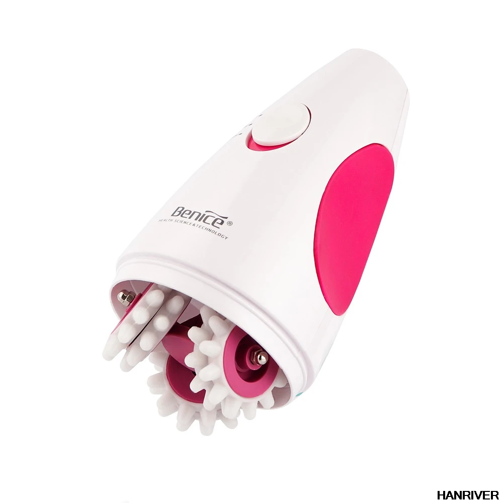 2 IN 1 Body Relaxing Massage Roller Electric Gear&Three Rolling Balls Massager Anti-Cellulite Fat Slimmer Relax Muscle Arms Legs