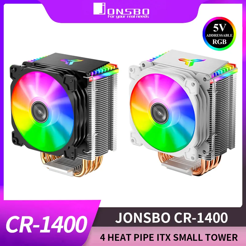 Jonsbo Cr1400 X99 Processore Cooler 2011 V3 Cpu Cooler 4 Tubi Di Calore Argb Ventola Di Raffreddamento Radiatore Per Lga1700 115X Am4 Air Cooler