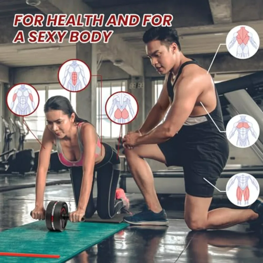 Grip Strengthener & Ab Roller Set