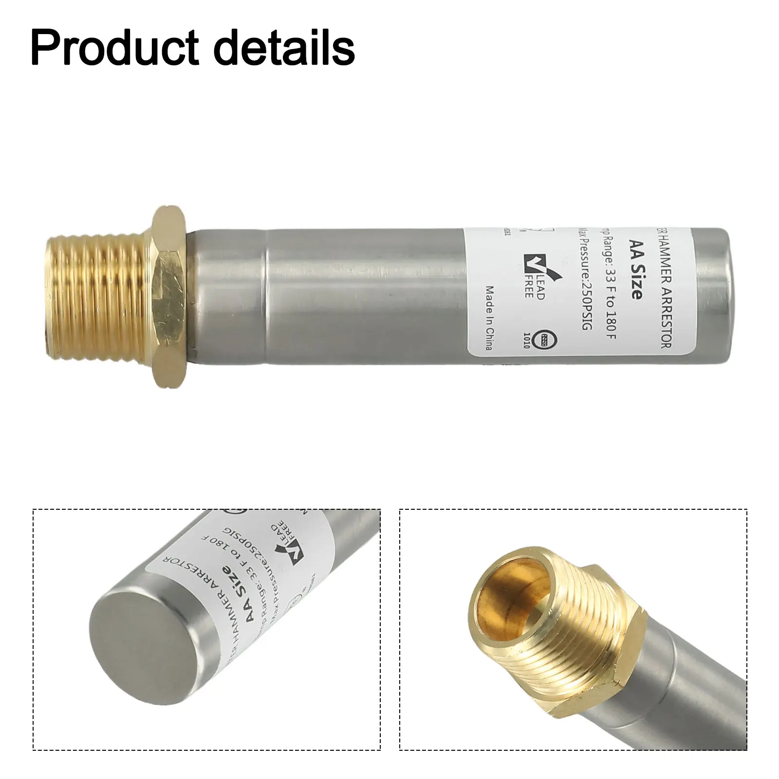 Kitchen Hammer Arrestor 1/2 Kitchen Laundry Compact Size Long Time Use Minimizing Noise NPT Thread
