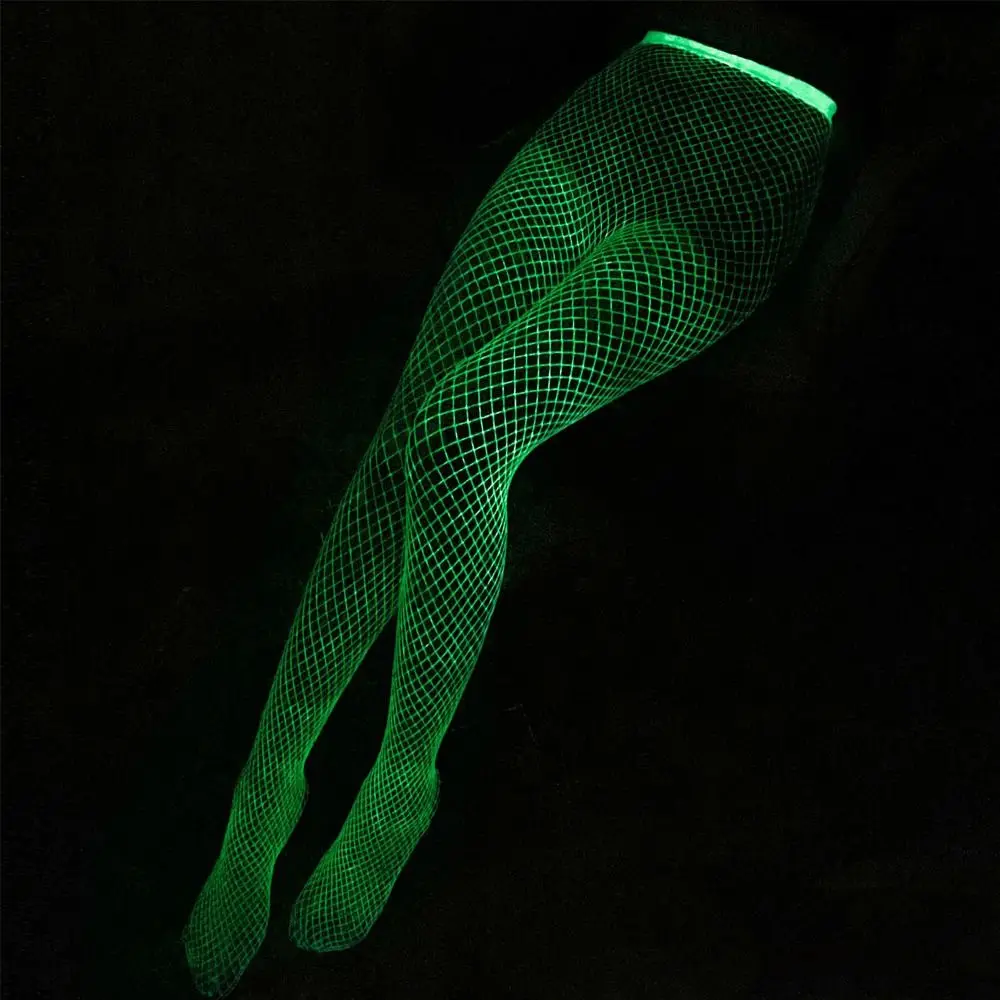 Stylish Party Club Women's Mesh Pantyhose Noctilucence Hot Hollow Out Fishnet Stockings Fashion Luminous Nylon Tights