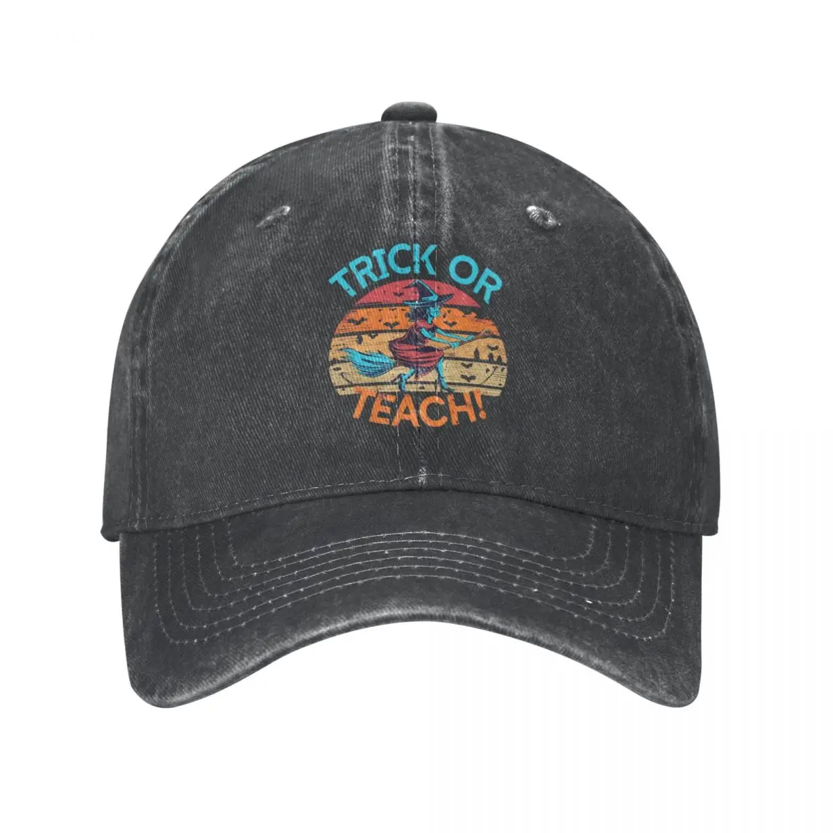 Dolcetto O Insegna Berretto Da Baseball Vintage Distressed Washed Ghost Boo Halloween Dad Hat Per Uomo Donna Outdoor Summer Unstrutturato Soft