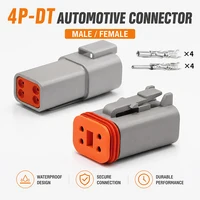 DT06-4S & DT04-4P 4-Pin Deutsch Type DT Series Waterproof Connector - Heavy Duty Automotive Plug for Truck Wire Harness 1