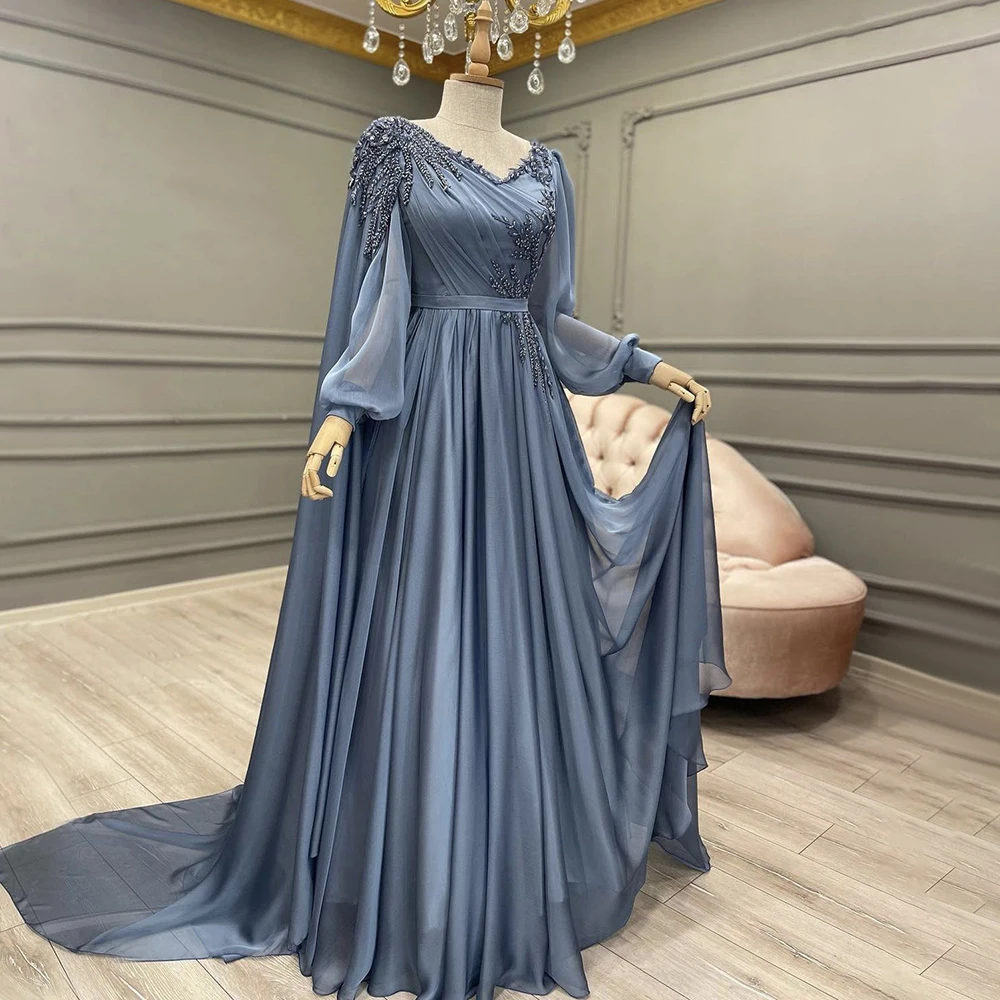 Lorya-Love-Evening-Dresses-Blue-Elegant-Women-Long-Sleeves-Chiffon ...