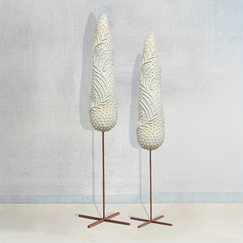 화이트 오크 송진 조각상 크리스마스, 창의적인 집 장식, 기념일 휴일 선물, 탁상용 조각 장식  Best Top5