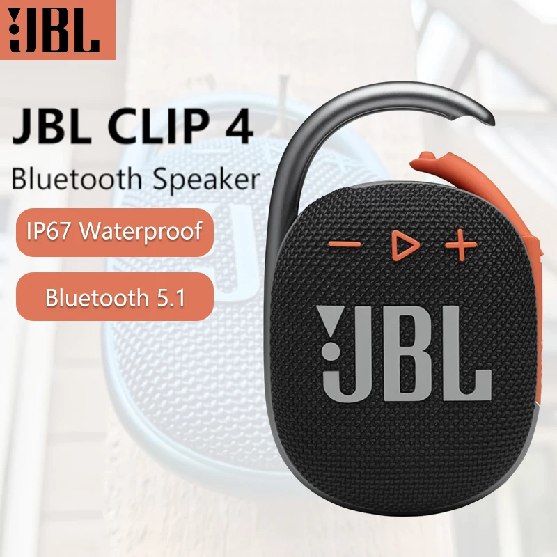 JBL CLIP 4 оригинальный портативный Bluetooth-динамик со встроенным аккумулятором IP67 водонепроницаемый беспроводной аудио для улицы 10 часов воспроизведения