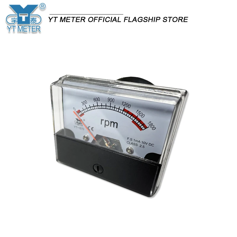 YT670 10V 전압 타코미터는 두 개의 디스플레이와 두 개의 스케일을 가지고 있습니다. 60rpm 360rpm 1800rpm 2000rpm 4000rpm(전위차계 DH670 CZ670 포함)