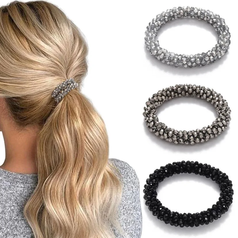 1/3 Stück Temperament-Stirnband, leichter Luxus-Kristall-Haarschmuck, Armband, Stirnband, Gummiband, vielseitiges Zubehör – Detail 1