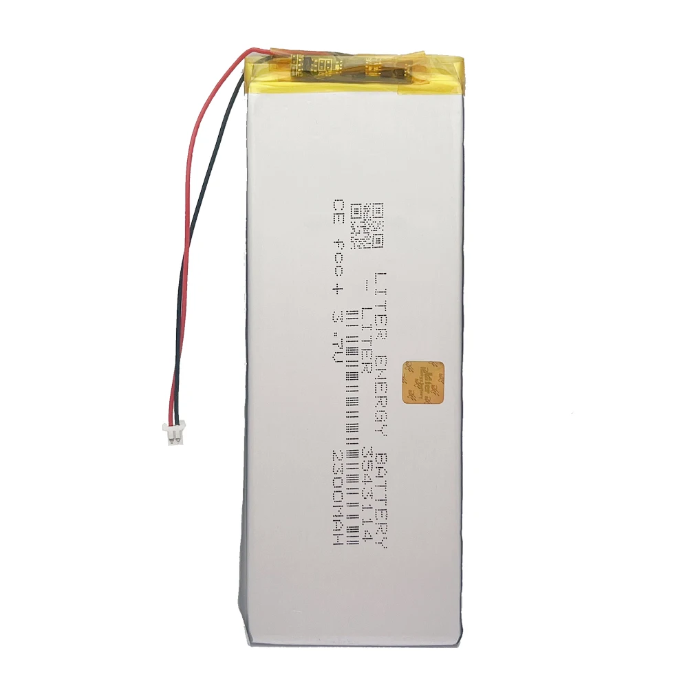 Jst-bateria de Lítio de Polímero para Navegador Dvd Power Bank Tablet pc Teclado Pad 125 mm 2pin Conector 3.7v 2300mah 3543114