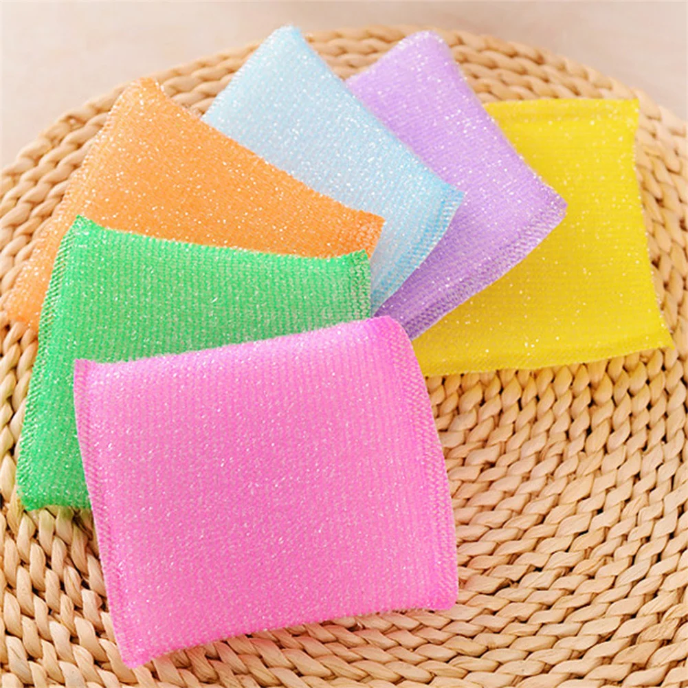 

4pcs Cleaning Cloth Double Sided Dishwashing Sponge Non Stick Reusable Sponge For Kitchen Tableware Plates Table Cleaning 10x8cm