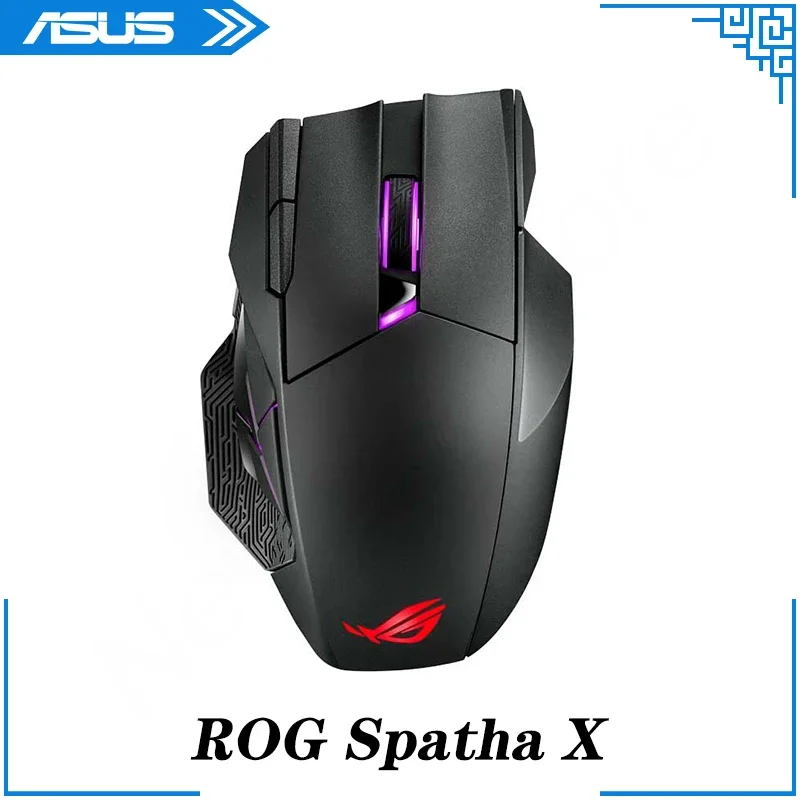 

ASUS ROG Spatha X 2.4 GHz Wireless Gaming Mouse 19000DPI Sensor With Dual-mode Connectivity With Magnetic Charging Stand
