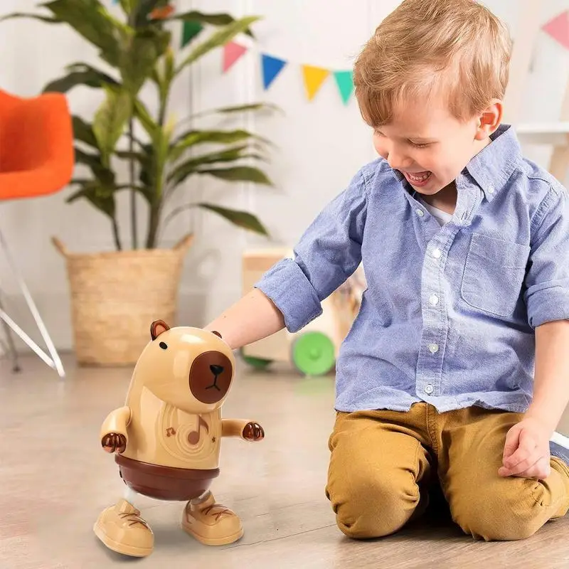 Dancing And Singing Capybara Electric Toys With Lights & Sounds Electric Cartoon Light Up Body Shaking Capybara Toys For Kids 4