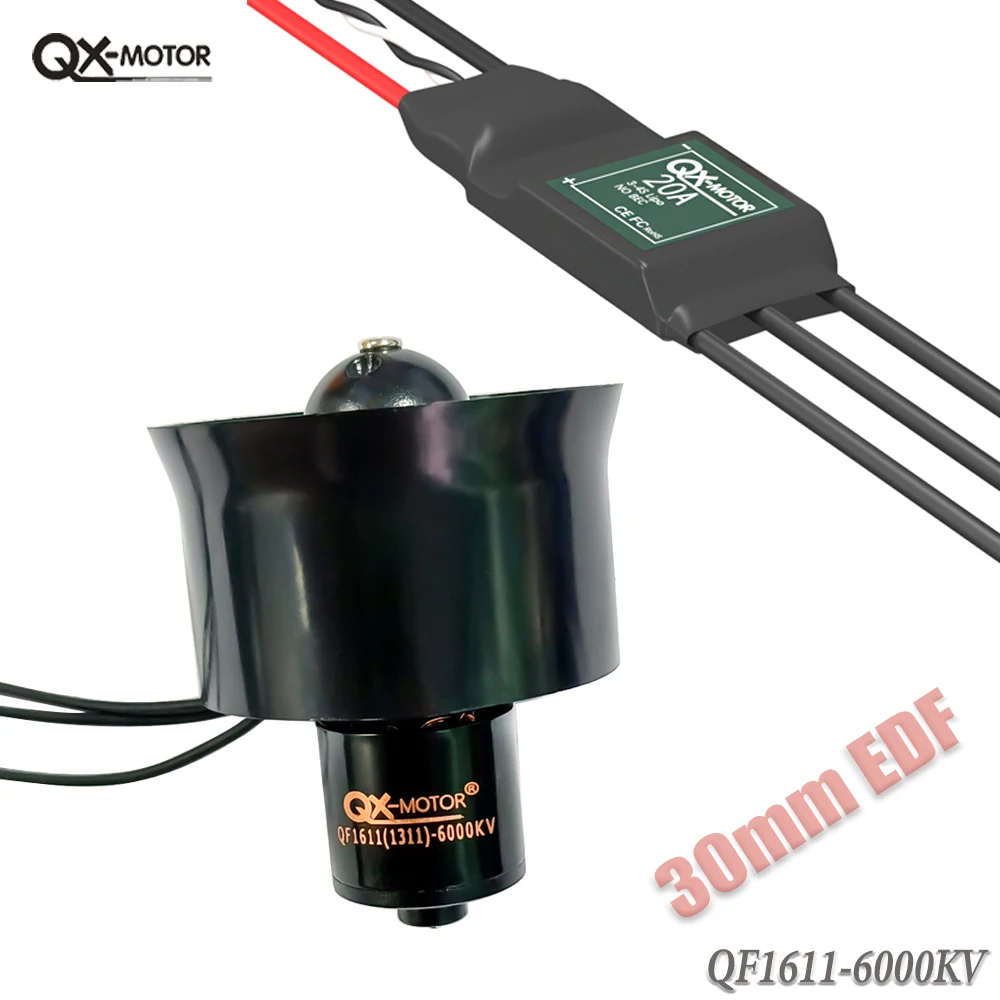QX-MOTOR 30mm EDF with 14000kv 7000kv 6000kv 5000kv 4000KV Brushless Motor use 40A 20A ESC For Remote Controlled Toys Model Part 2