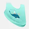 Waterproof Baby Bibs Baby Stuff Cute Solid Printed Kids Bib Girl Boy Adjustable Soft Silicone Bib Baby Feeding Stuff 4