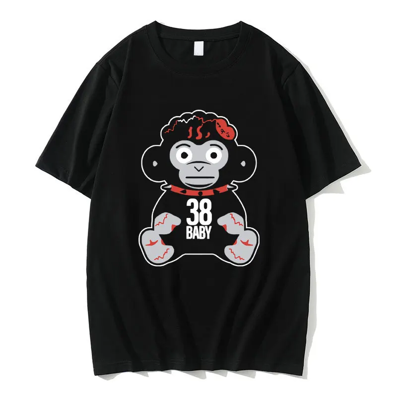 

Singer Youngboy Never Broke Again Colorful Monkey Gear 38 Baby Merch T Shirt Men Women Vintage Cartoon Style T-shirts Men's Tops