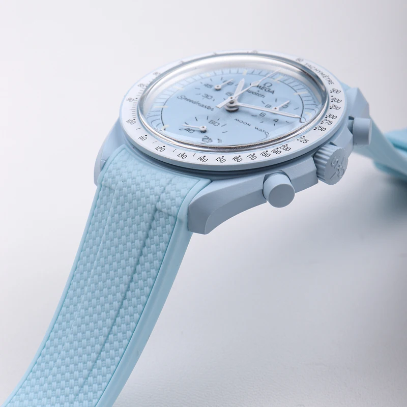 Cinturino In Gomma Per Omega X Swatch Joint Moonswatch Constellation Uomo Donna Sport Impermeabile 20Mm Cinturino Per Orologio Con Estremità Curva