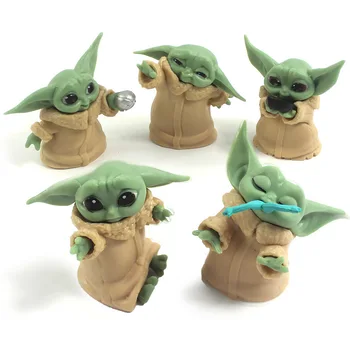 Hot 5pcs Star Wars Toy Master Baby Yoda Darth PVC Action Figure Anime Figures Collection Doll Mini Toy Model for Children Gift