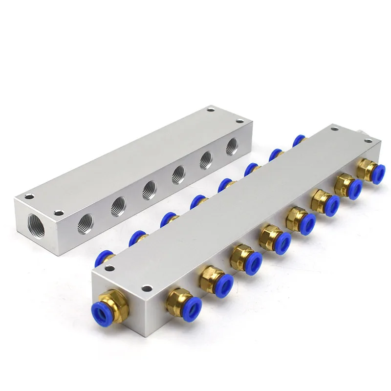 Manipulador Fishbone Descarga de ar g1 Dentes Através da Fonte de ar Distribuidor Água Óleo Confluência Placa Pipeline Shunt Linha